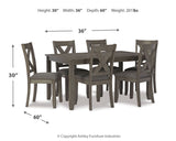 Caitbrook - Gray - Rect Drm Table Set (Set of 7)
