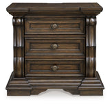 Maylee - Dark Brown - Three Drawer Night Stand