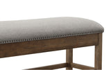 Grayson - Counter Storage Bench With Nailhead - Dark Brown