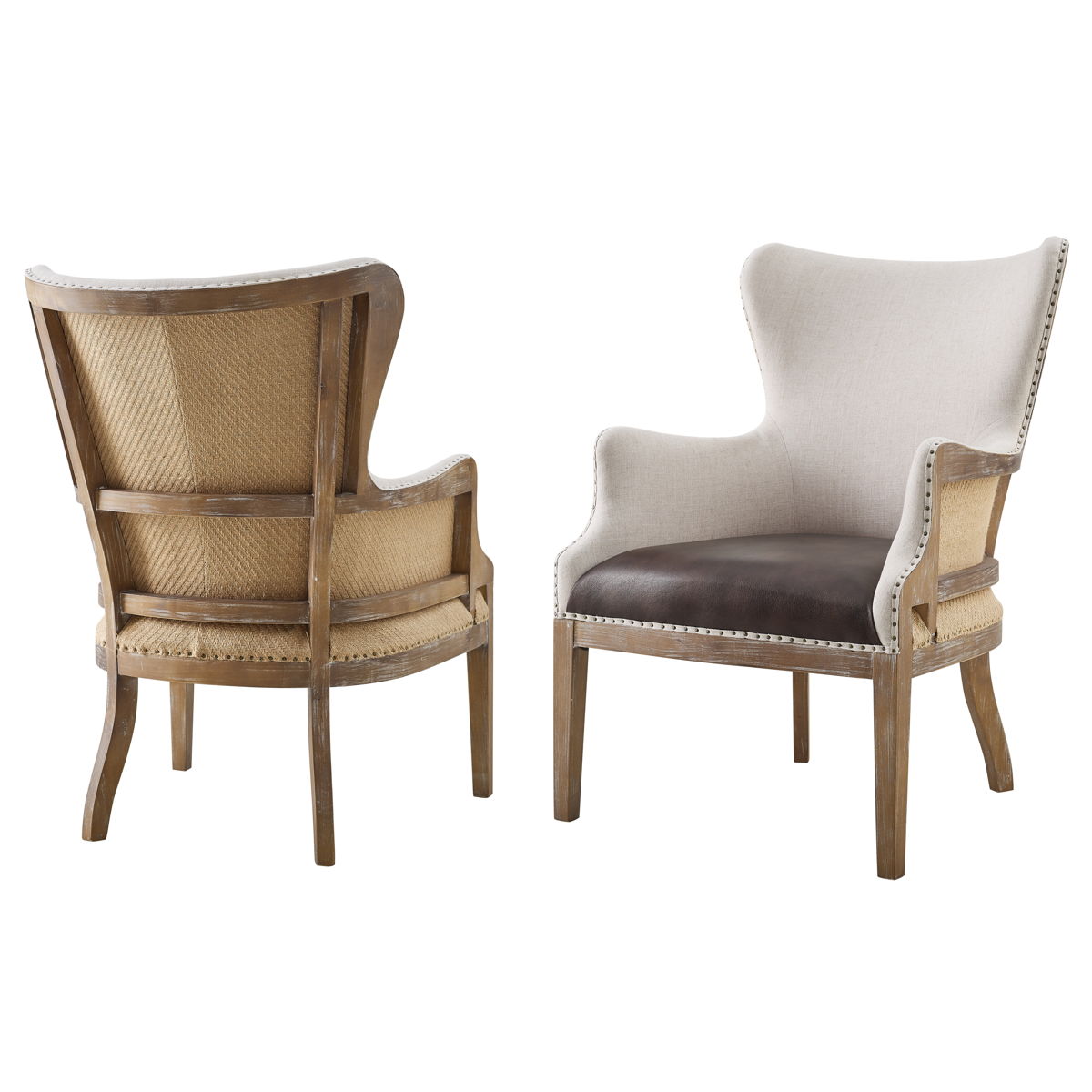George - Wingback Accent Chair - Two Tone