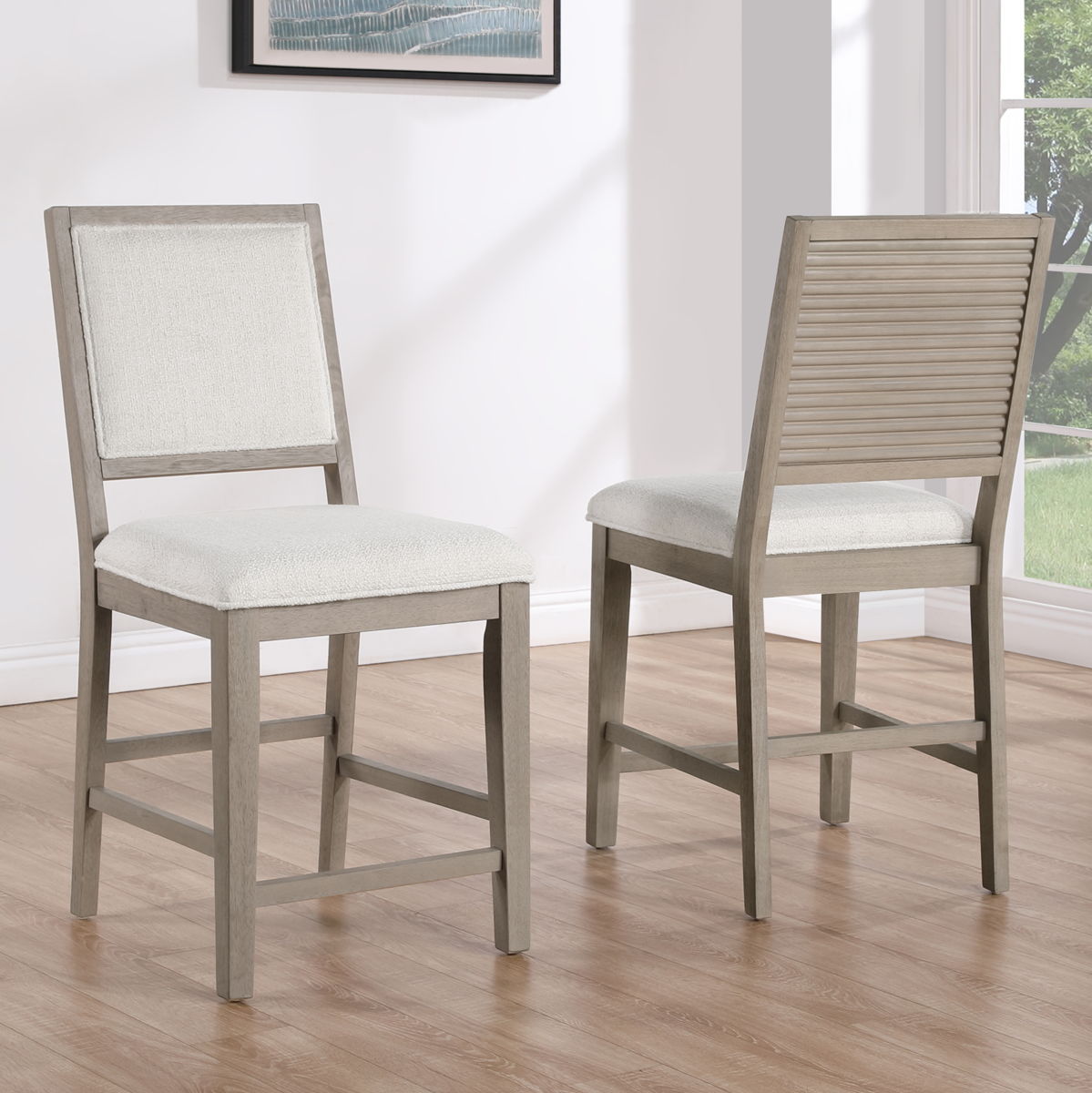 Lily - Counter Chair (Set of 2) - Gray