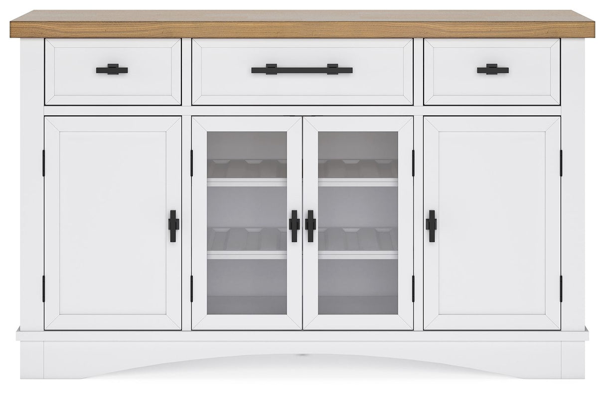 Ashbryn - White / Natural - Dining Room Server