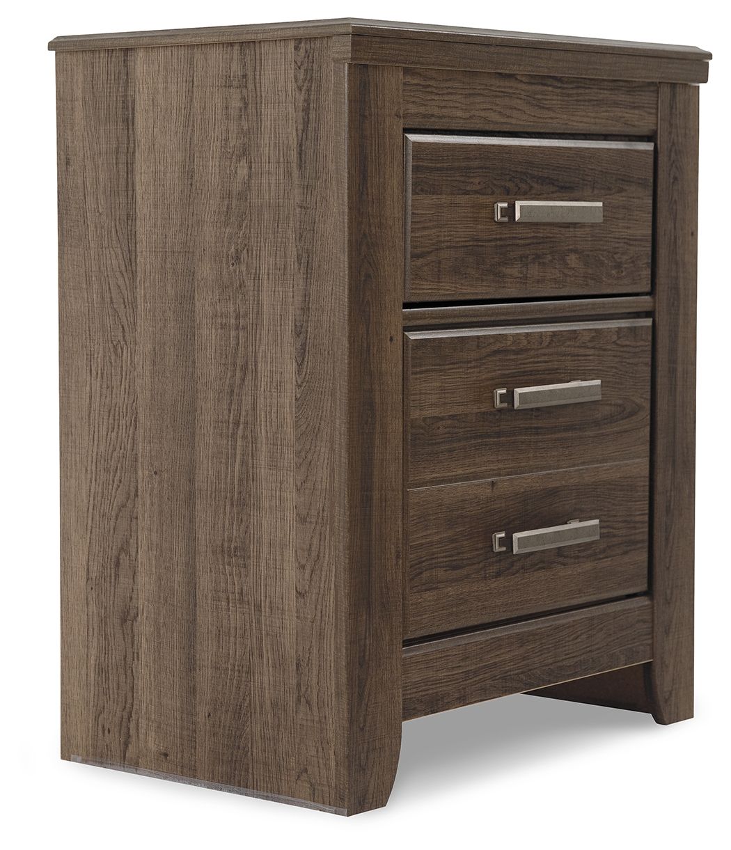 Juararo - Dark Brown - Two Drawer Night Stand