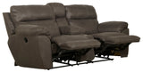 Atlas - Recliner Console Loveseat With Storage - Charcoal