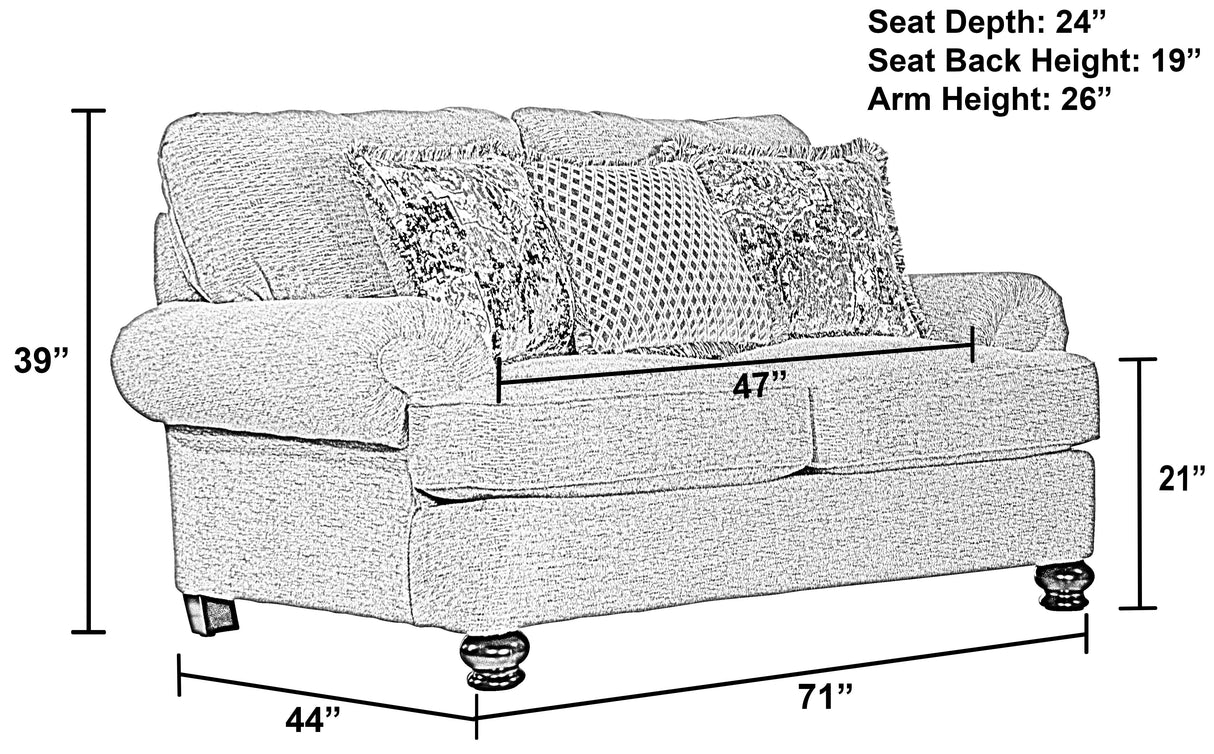 Freemont - Loveseat - Pewter