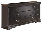 Huey - Black - Six Drawer Dresser